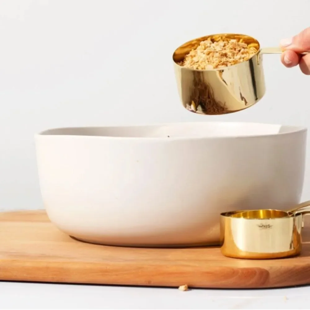GK 8 Piece Measuring Cups Spoons Set in gold stainless steel